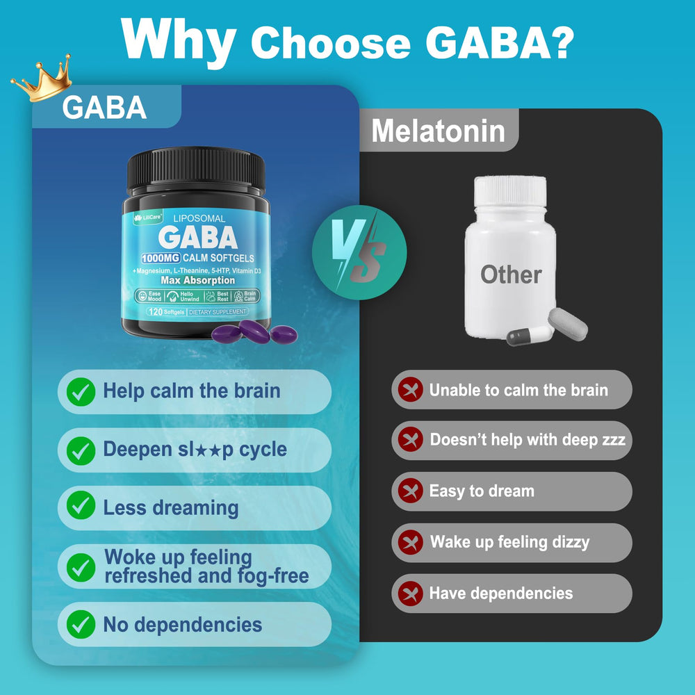 Evening calm with LILICARE GABA without melatonin for a gentle night routine.