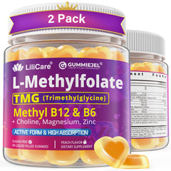 LILICARE L-MethylFolate Gummies bottle highlights active folate for methylation support