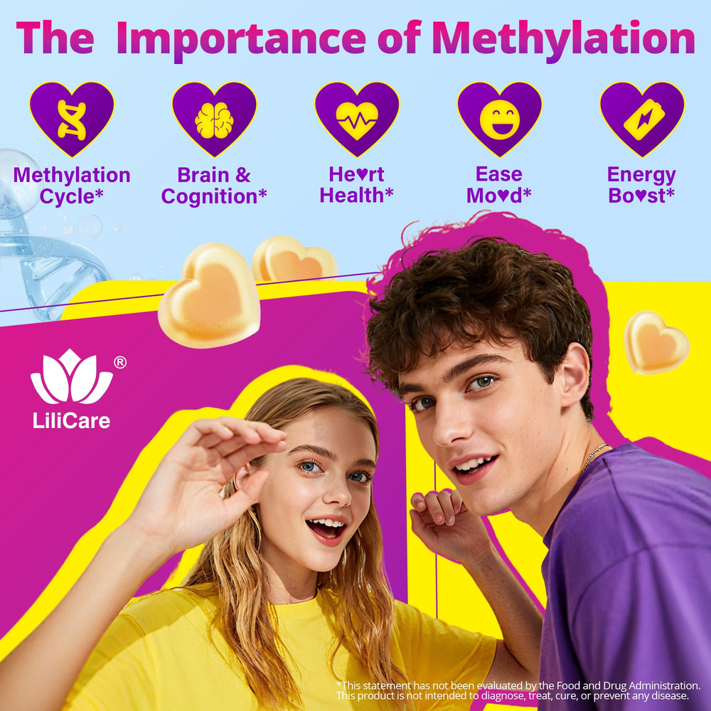 LILICARE L-MethylFolate Gummies pour demonstrates quick daily dosing