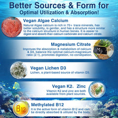 LILICARE bottle label details vegan D3, K2, B12 and minerals.
