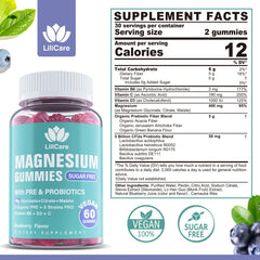 LILICARE magnesium gummies bottle pouring for easy daily dosage