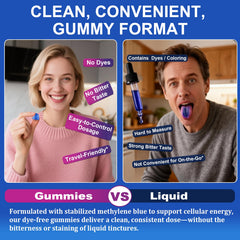 LILICARE Methylene Blue Gummies NAC blend closeup for brain support