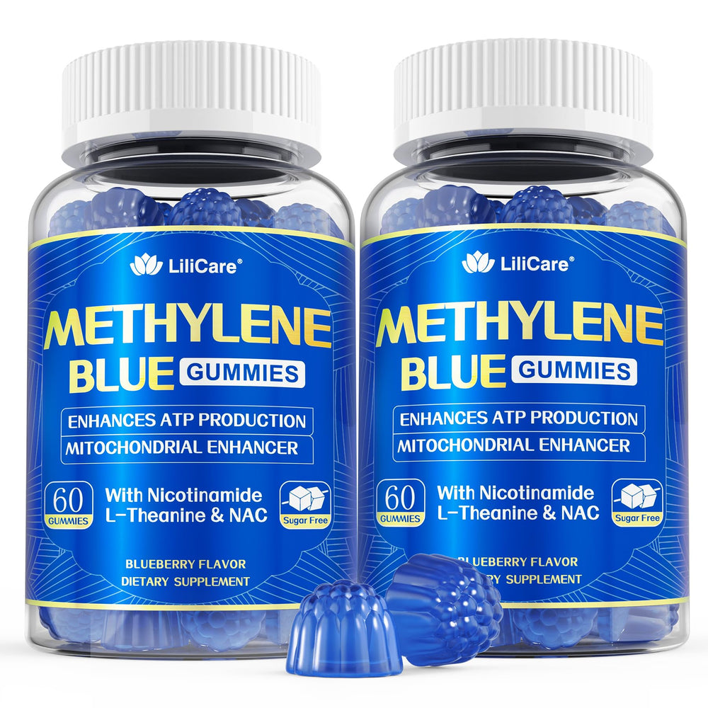LILICARE Methylene Blue Gummies bottle front showing packaging with brain energy support