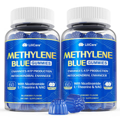 LILICARE Methylene Blue Gummies bottle front showing packaging with brain energy support