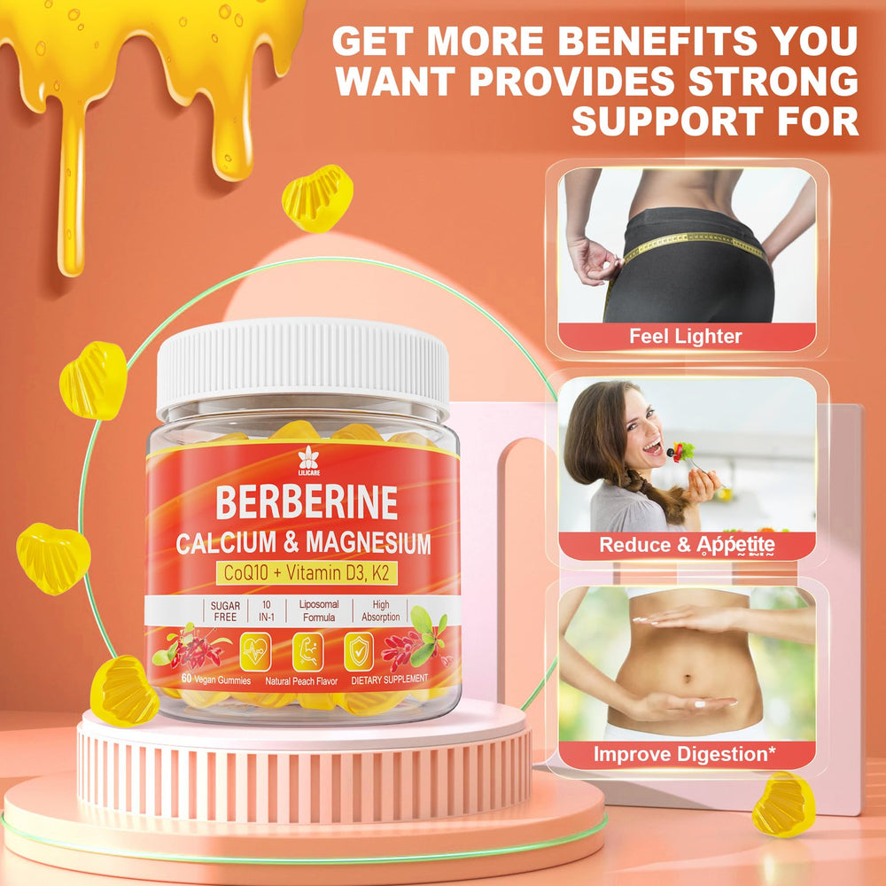 LILICARE sugar-free berberine gummies close-up texture