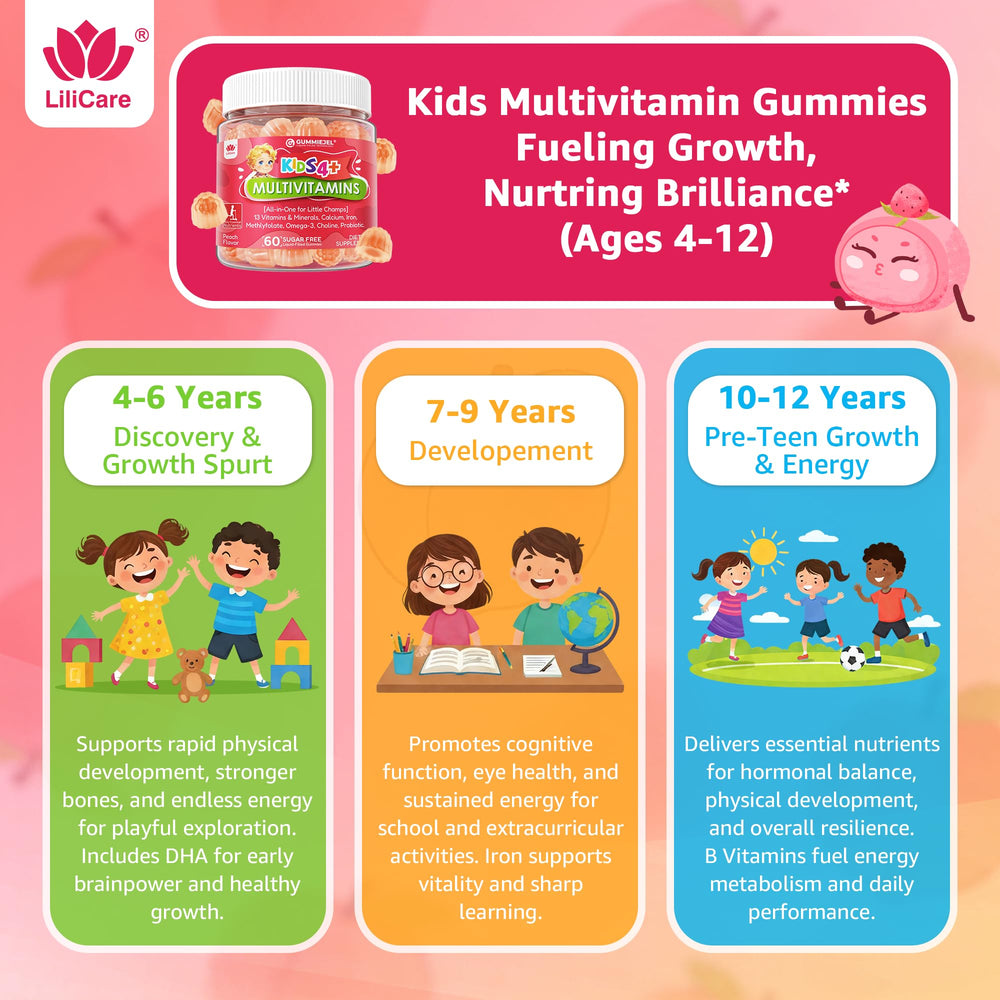 LILICARE Sugar-Free Pectin Base Gummies offer chewy, tasty nutrition with no added sugar.
