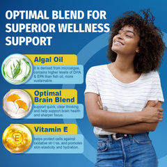 LILICARE vegan omega-3 lab-tested quality seal on packaging ensures purity.