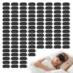 Lilingsty bulk sleep mask, black, with elastic straps for comfortable light blocking on the go.