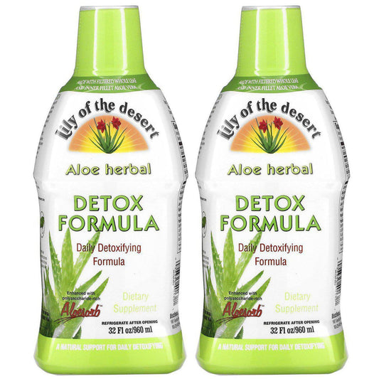 Lily Of The Desert Detox bottle front for daily aloe-based detox support