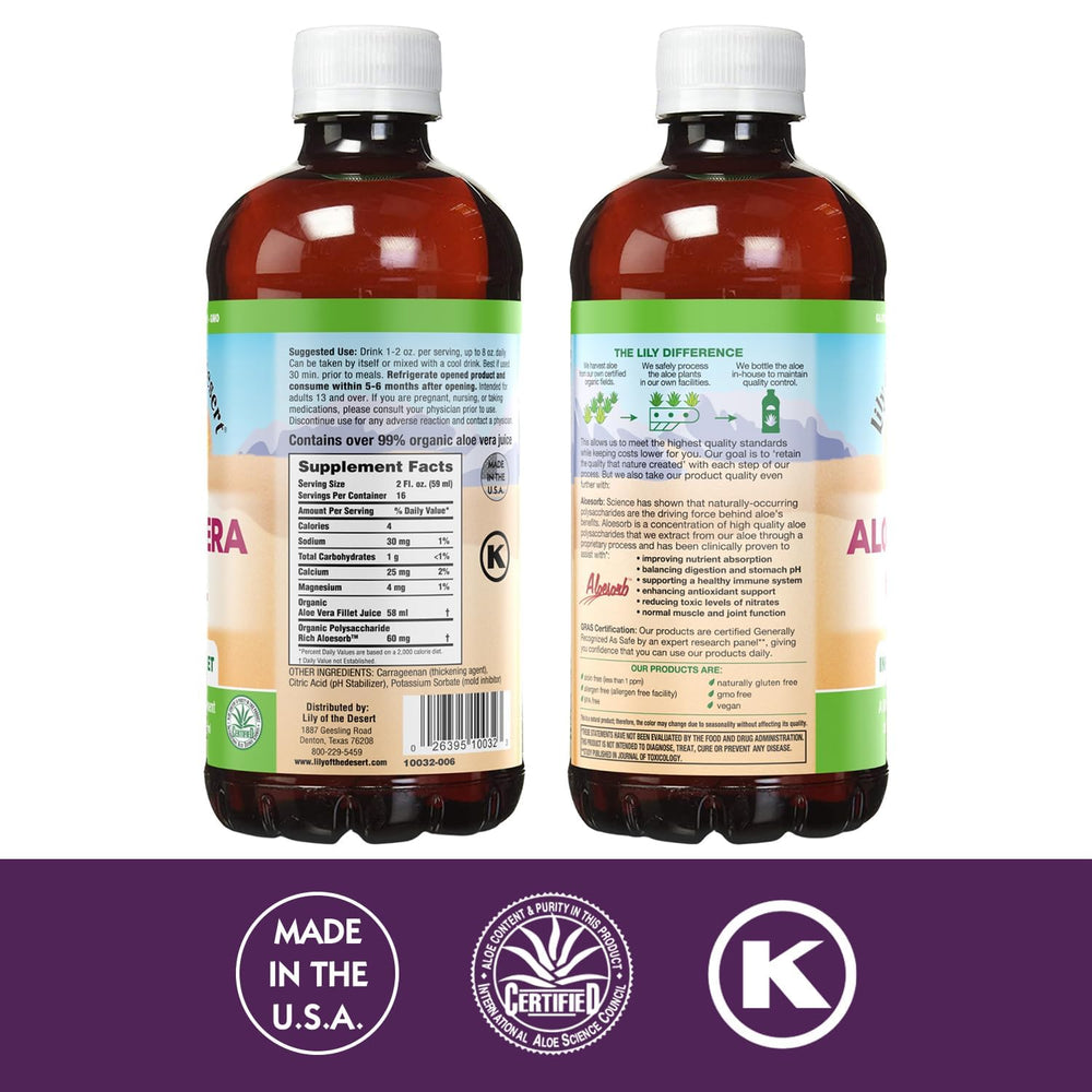 Lily Of The Desert aloe juice 2-pack packaging shows value and convenience