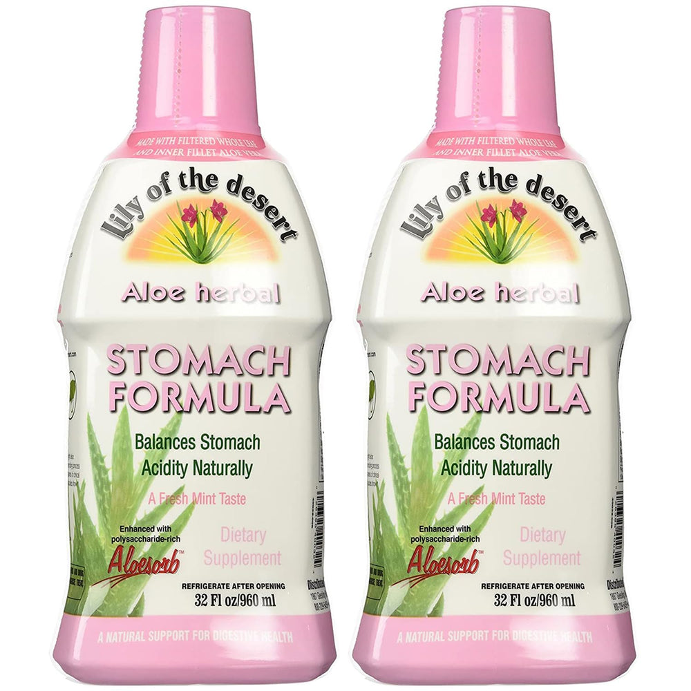 Lily Of The Desert Stomach Formula bottle ready for daily digestive wellness.