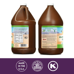 Lily of the Desert Aloe Vera Juice pour into a glass, convenient daily use