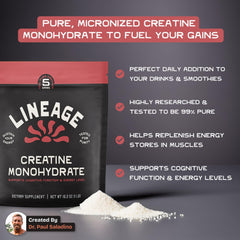 Lineage Provisions measuring-scoop-creatine enables precise dosing for workouts.