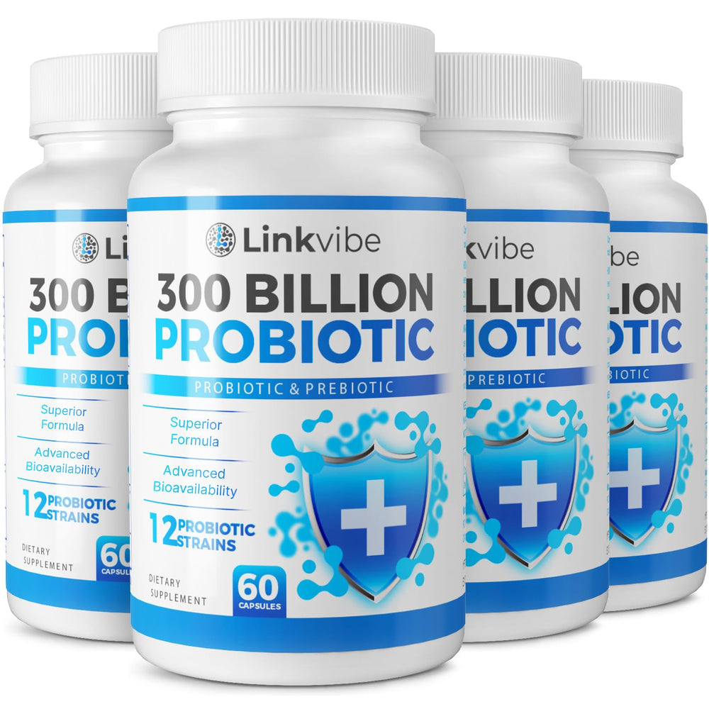 Linkvibe probiotic 300B CFU with 12 strains supports digestive health