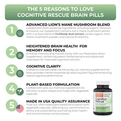 Lion's Mane dual extract powder close-up for brain health preparation