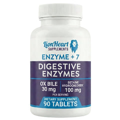 LionHeart Digestive Enzymes bottle for smoother post meal comfort and digestion