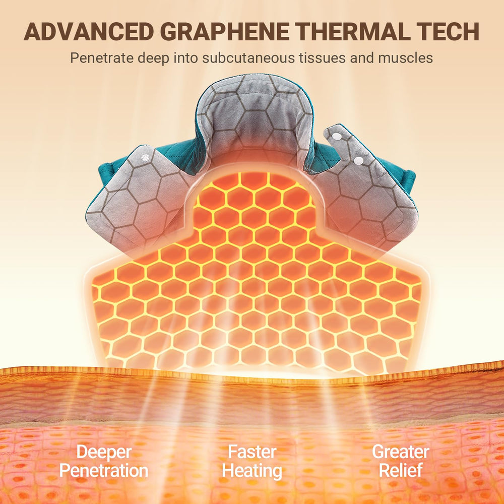 LIPHOME graphene heating pad on back area offering deep-heat coverage