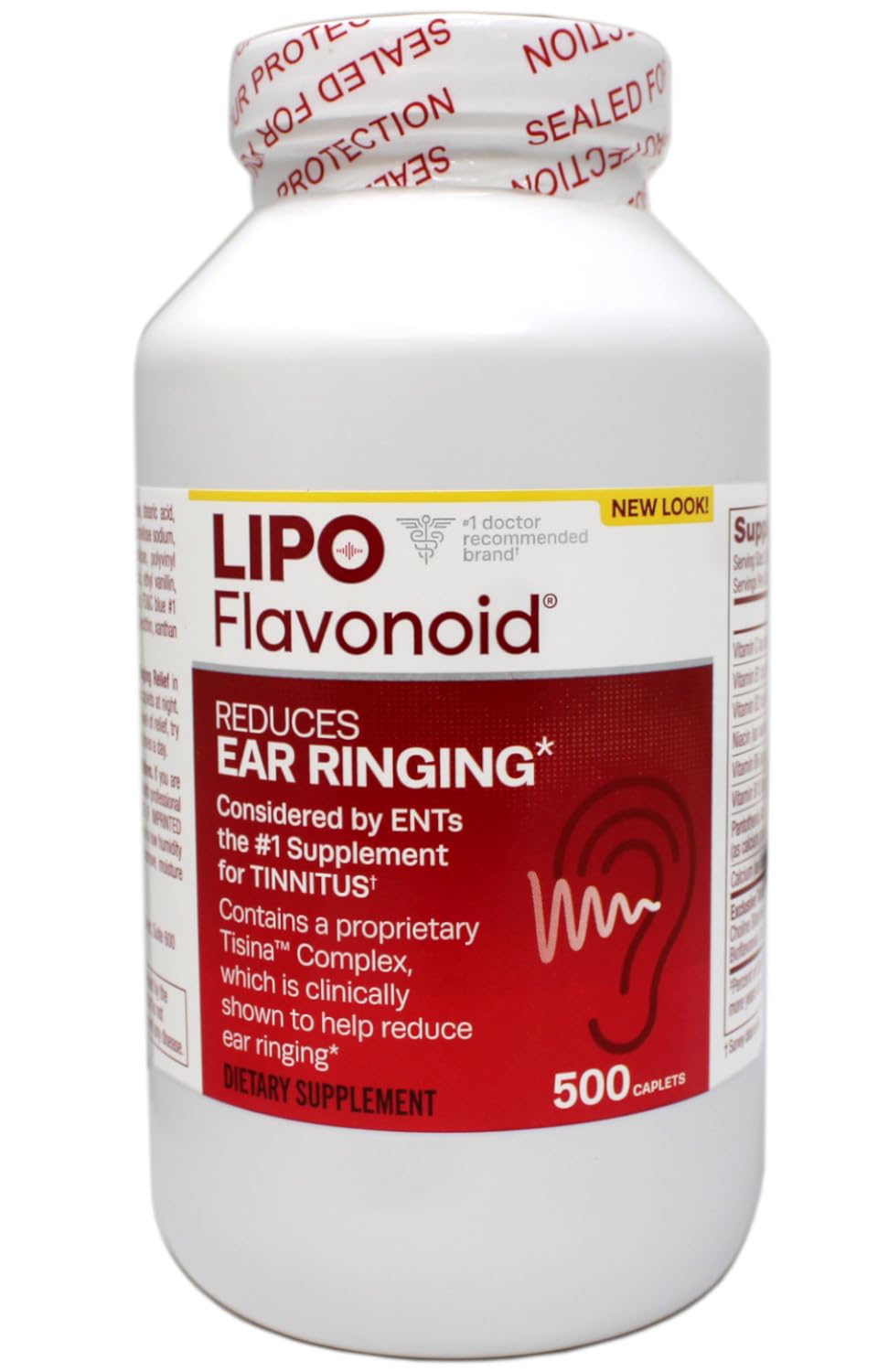 Lipo Flavanoid ear ring health graph suggesting potential symptom improvement over time.
