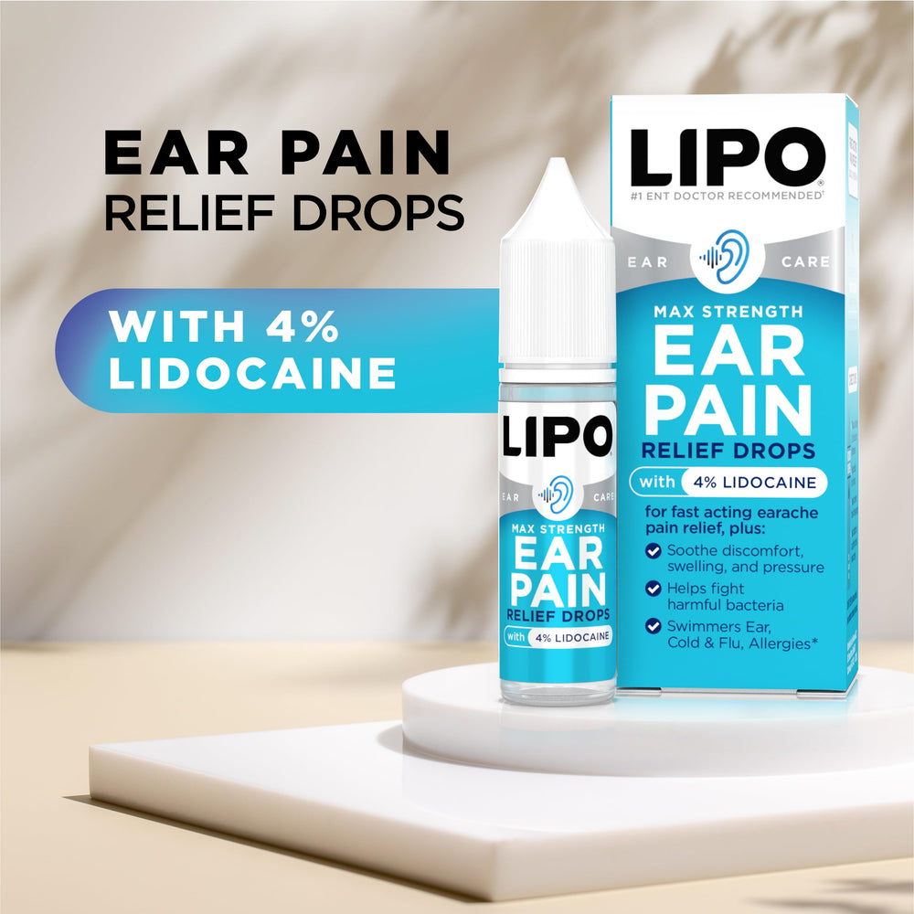 Lipo-Flavonoid ear drops flush wax and debris gently for clearer ears.