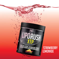 Liporush XTP ingredients panel featuring C3G and TeaCrine