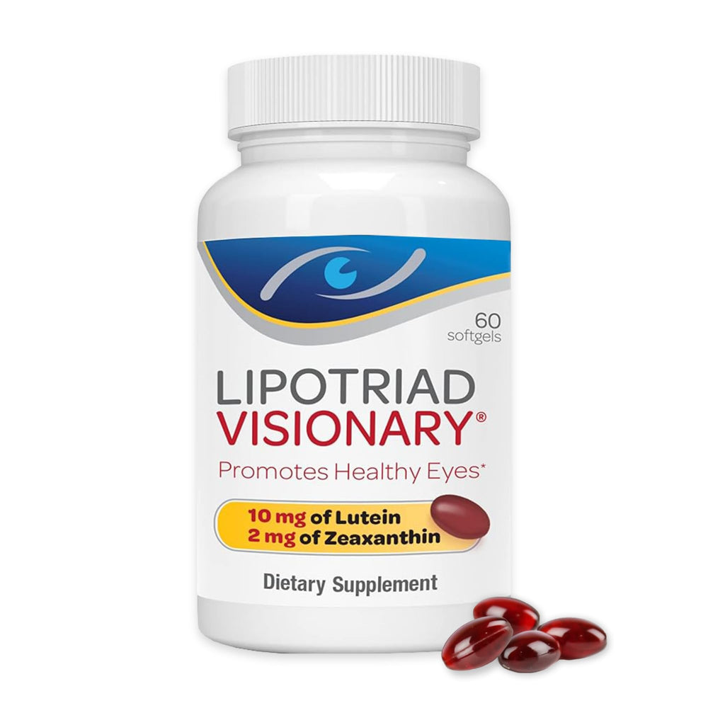 Lipotriad Visionary Eye Vitamins bottle supports daily eye health.