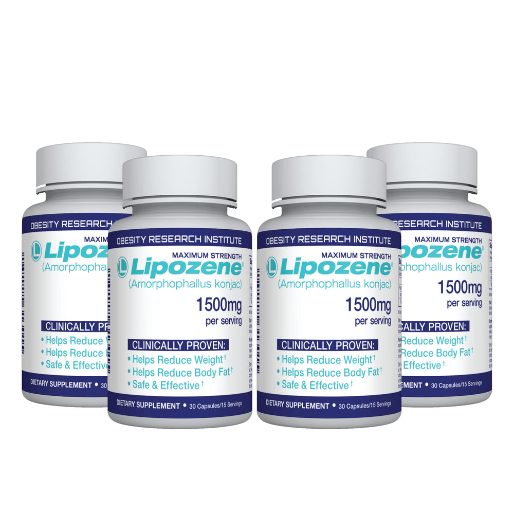 Lipozene diet pills front label highlighting brand and pre-meal use.