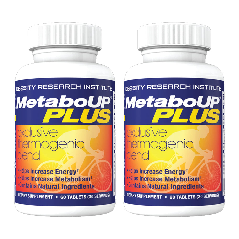 Lipozene MetaboUP Plus bottle front showing trusted thermogenic support for daily energy.