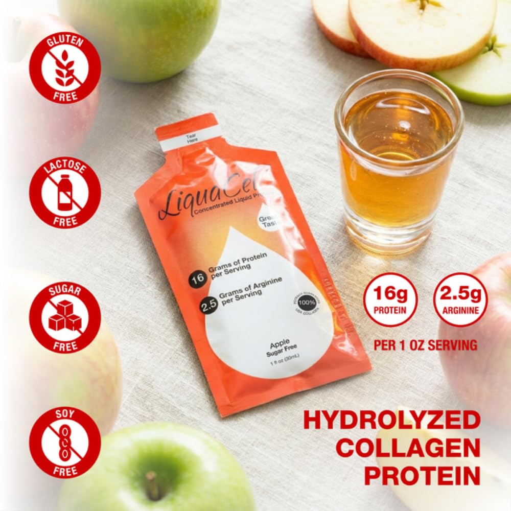 LiquaCel provides 2.5g arginine per serving for amino acid intake.
