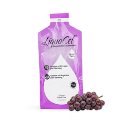 LiquaCel grape flavor protein packet ready-to-drink for on-the-go nutrition