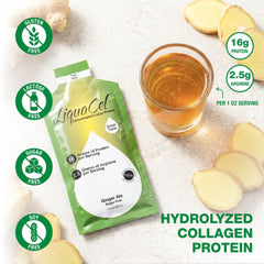 LiquaCel single-serve packet mixed with water for a refreshing drink.