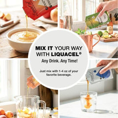 LiquaCel sugar-free gluten-free label highlights dietary flexibility.