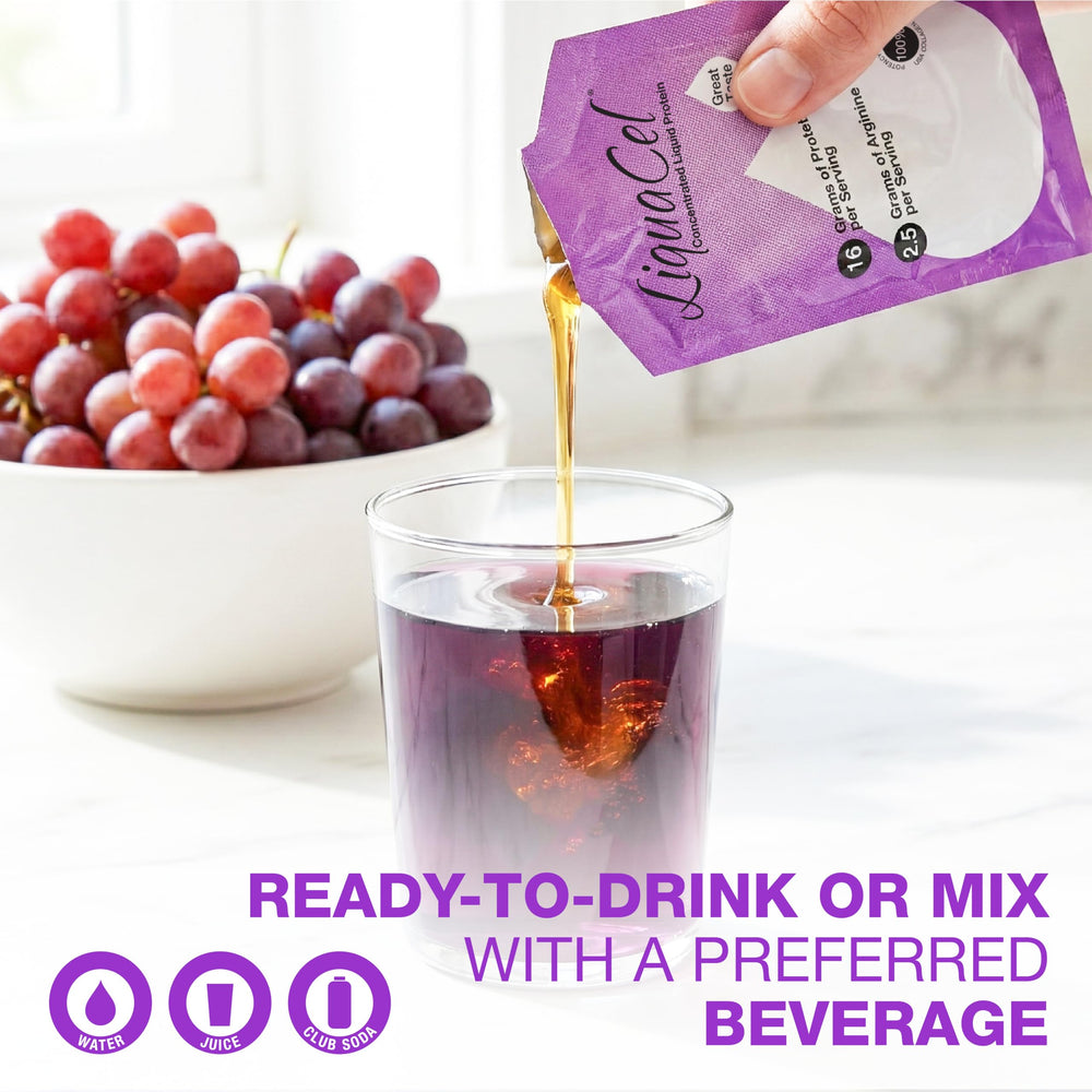 LiquaCel unflavored protein packet versatile with any beverage