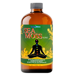 LIQUID BLENZ Sea Moss Tonic bottle front view for daily wellness.