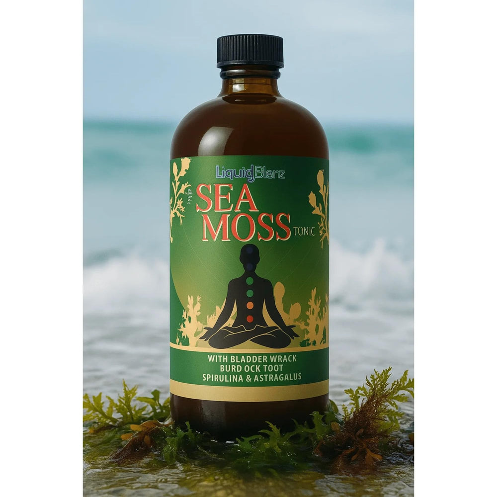 LIQUID BLENZ Sea Moss Tonic serving ideas for beverages.
