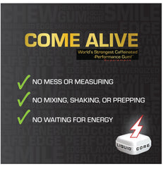 FLATLINER 130mg caffeine per piece supports quick alertness during workouts.