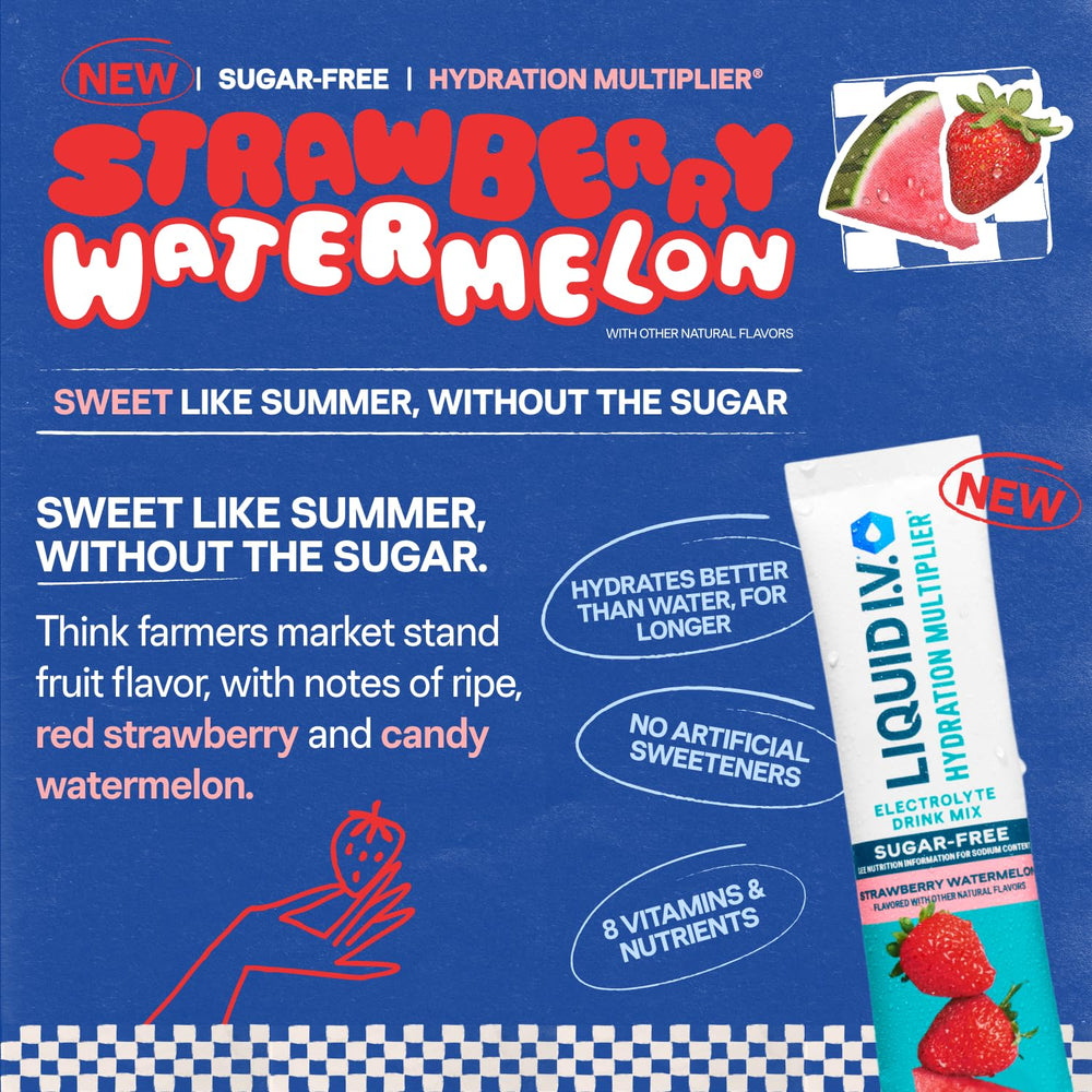 Powder scoop of Liquid I.V. Hydration Multiplier Sugar Free Strawberry Watermelon for easy measure and mix