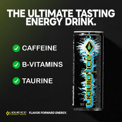Liquid Ice Supreme Classic can nutrition panel, vitamins and no HFCS shown