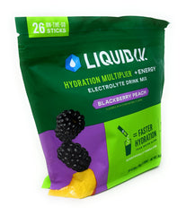 Liquid I.V. Hydration Multiplier Blackberry Peach stick pack ideal for travel.