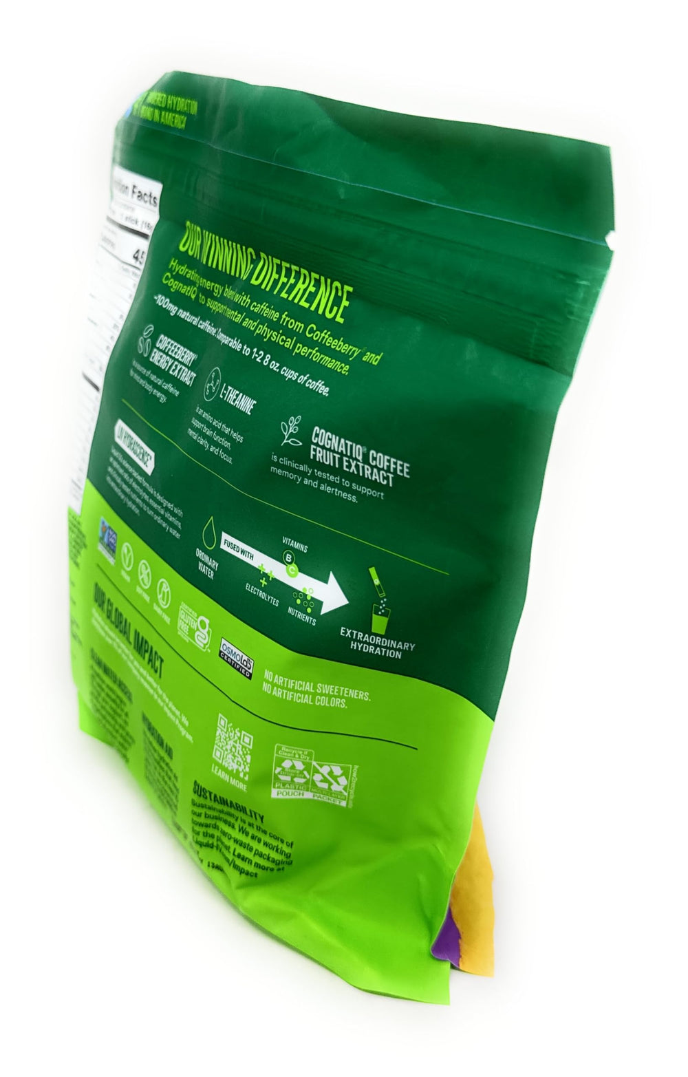 Liquid I.V. Hydration Multiplier Blackberry Peach 26-pack pouch for easy storage.