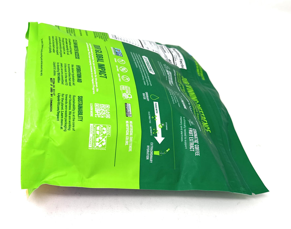 Liquid I.V. Hydration Multiplier energy no artificial colors or flavors.