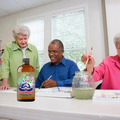 LiquidBlenz Good Brain Tonic poured into a glass for daily cognitive support