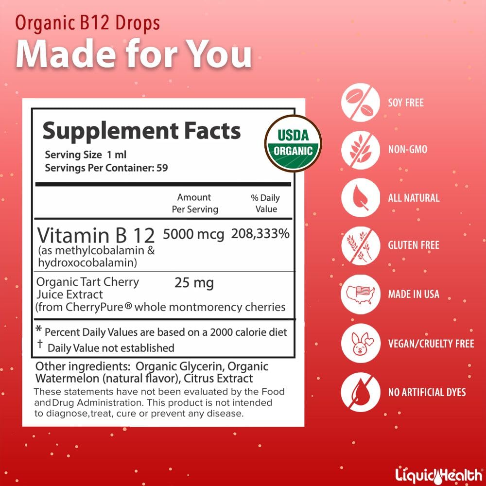 LIQUIDHEALTH B12 2-pack bundle supports vegan, non-GMO energy.