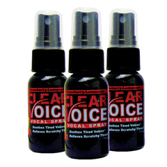 LIQUIDHEALTH Clear Voice spray bottle on stage for vocal relief during performances