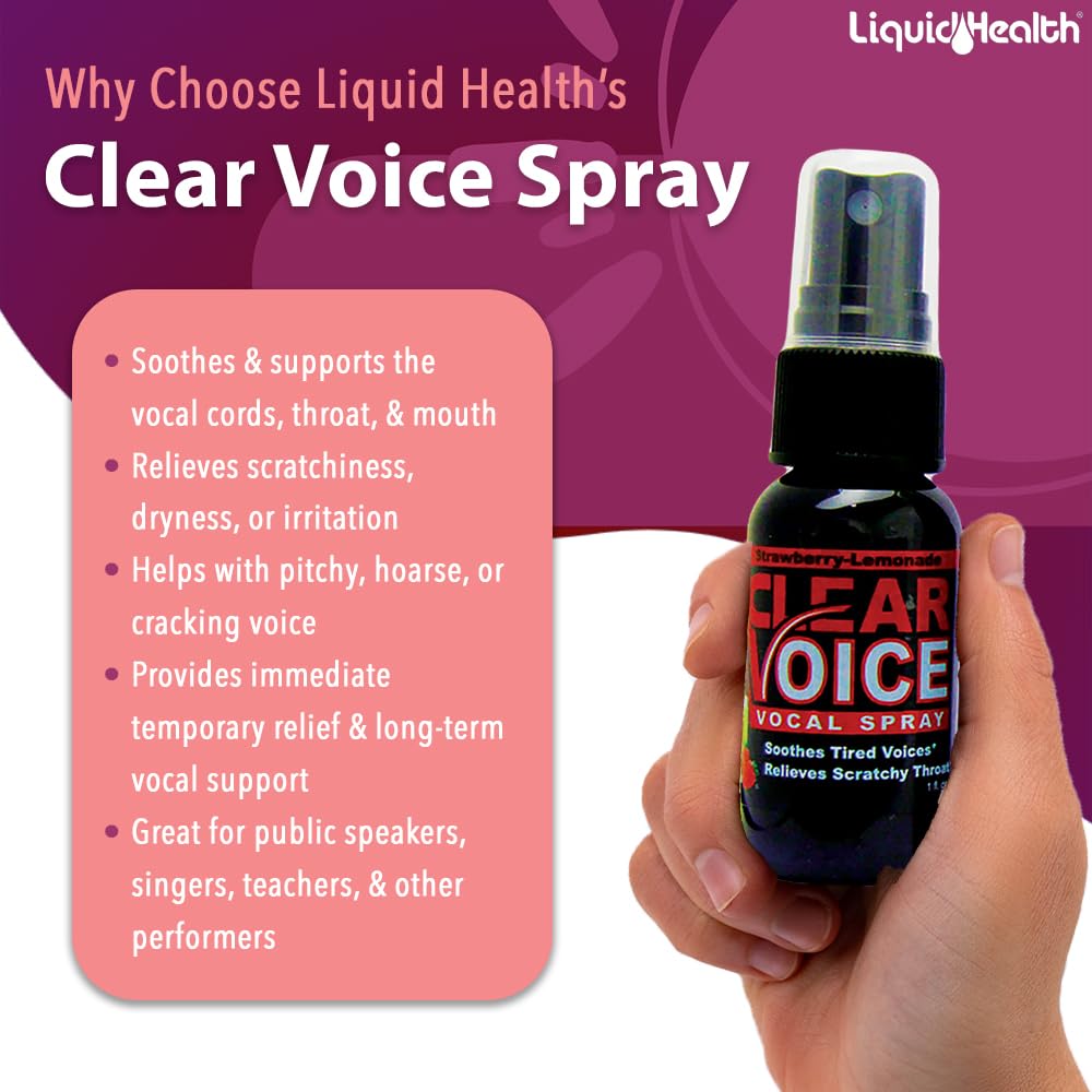 LIQUIDHEALTH Clear Voice USA made packaging in a 3 pack