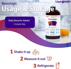LIQUIDHEALTH Neurologic Focus dropper for precise, fast-absorbing brain support