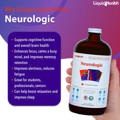 LIQUIDHEALTH Neurologic Focus ingredients label highlights natural cognitive nutrients