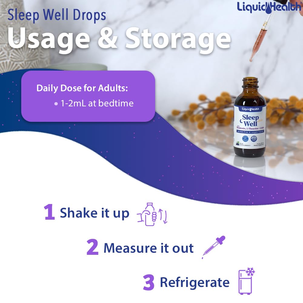 USA-made Sleep Well packaging and bottle on a shelf