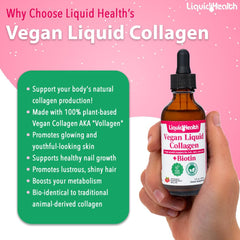LIQUIDHEALTH collagen drops packaging ingredients on label