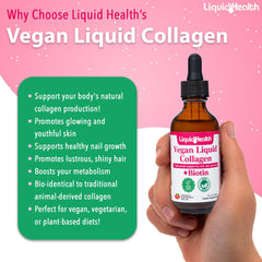 LIQUIDHEALTH vegan collagen drops raspberry-melon flavor; tasty daily use.