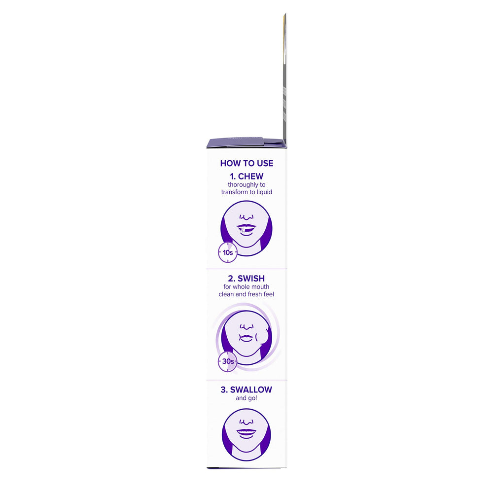 Listerine Ready! Tabs sugar-free and alcohol-free, travel-friendly